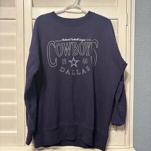 Cowboys Dallas Navy Crewneck Sweater